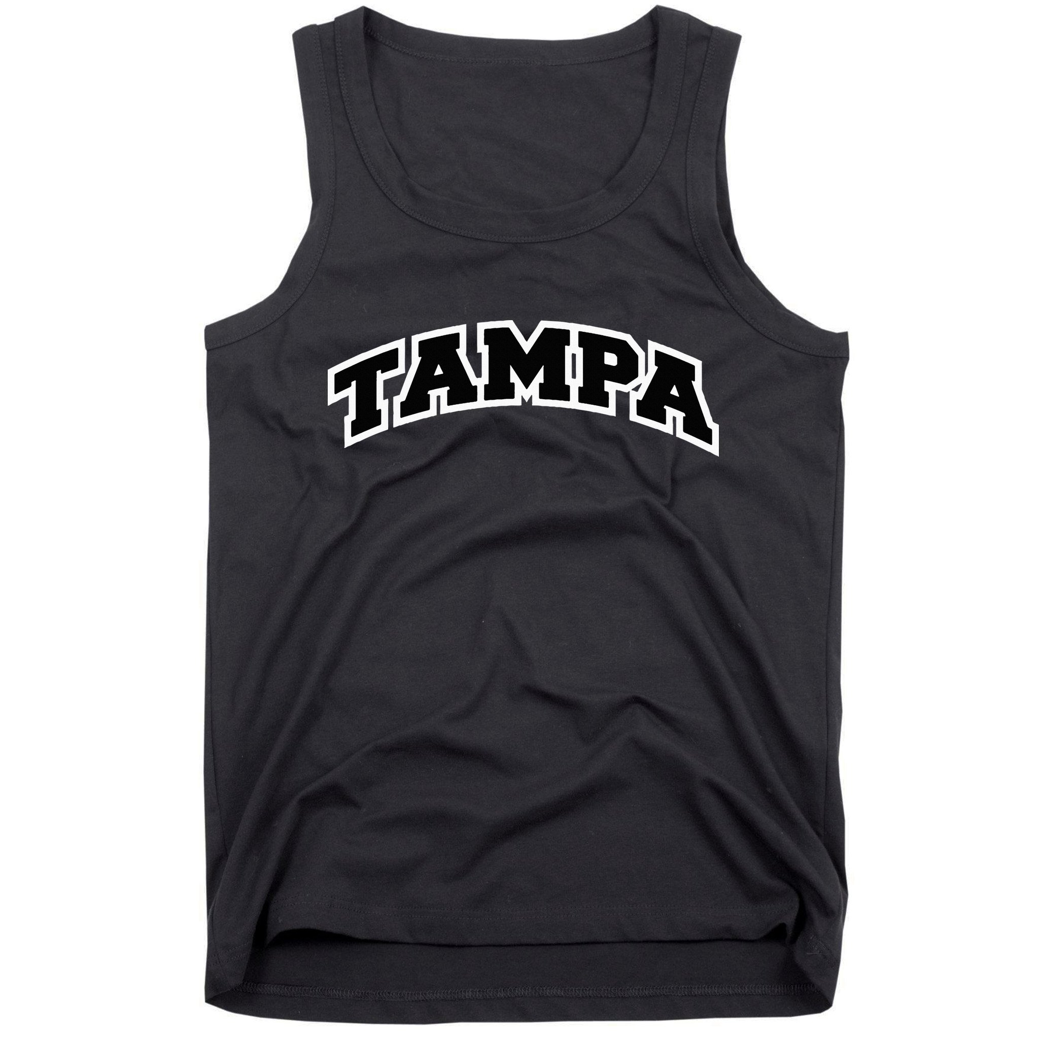 Tampa Florida Varsity Style Vintage Red Tank Top