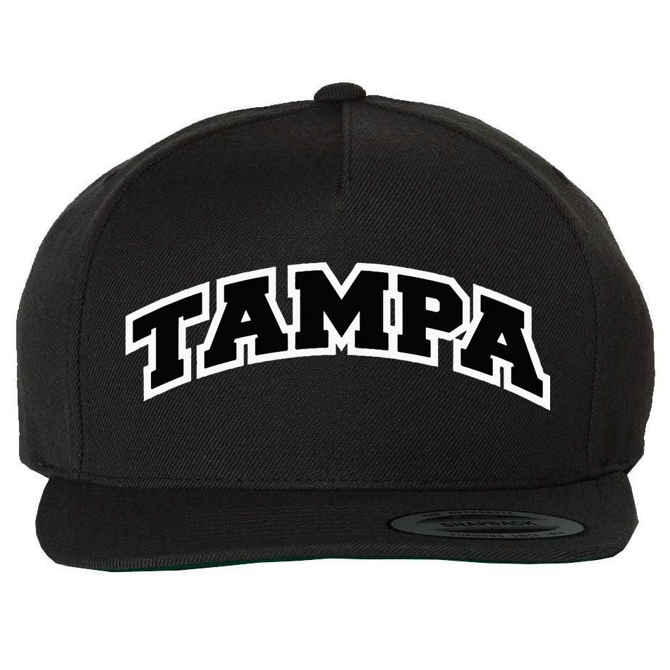 Tampa Florida Varsity Style Vintage Red Wool Snapback Cap