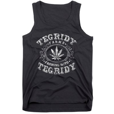 Tegridy Farm Vape Culture Funny Weed Farming For Stoners Tank Top