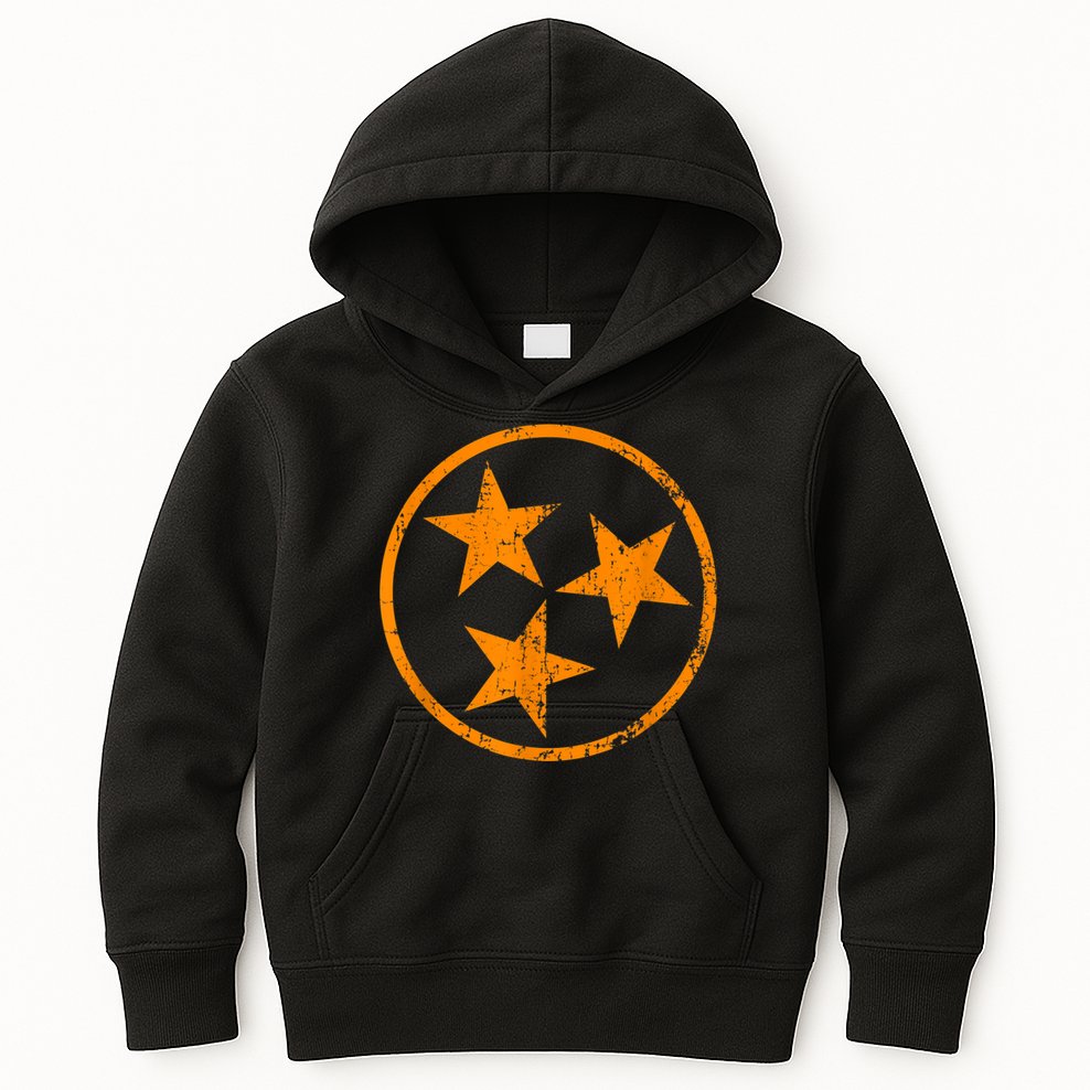 Tennessee Flag Vintage Grunge Distressed Graphic Kids Hoodie