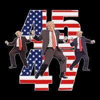 Trump Funny Victory Dance Trump Dancing America 47 Doggie Tank