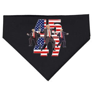 Trump Funny Victory Dance Trump Dancing America 47 USA-Made Doggie Bandana