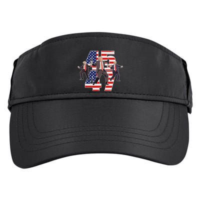 Trump Funny Victory Dance Trump Dancing America 47 Adult Drive Performance Visor