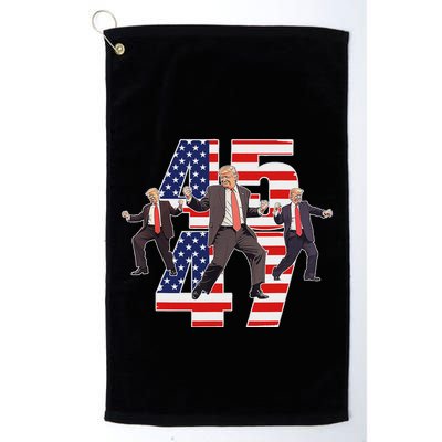 Trump Funny Victory Dance Trump Dancing America 47 Golf Towel