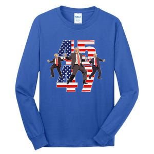 Trump Funny Victory Dance Trump Dancing America 47 Tall Long Sleeve T-Shirt