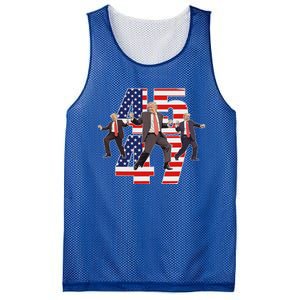 Trump Funny Victory Dance Trump Dancing America 47 Mesh Reversible Basketball Jersey Tank