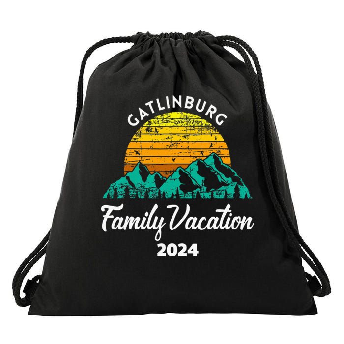 Tennessee Family Vacation Road Trip 2024 Mountain Gatlinburg Drawstring Bag