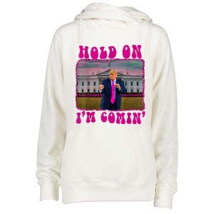 Trump Funny Voter President Election 2024 Biden Republican Womens Funnel Neck Pullover Hood