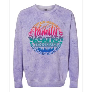 Tennessee Family Vacation Road Trip 2024 Mountain Gatlinburg Colorblast Crewneck Sweatshirt