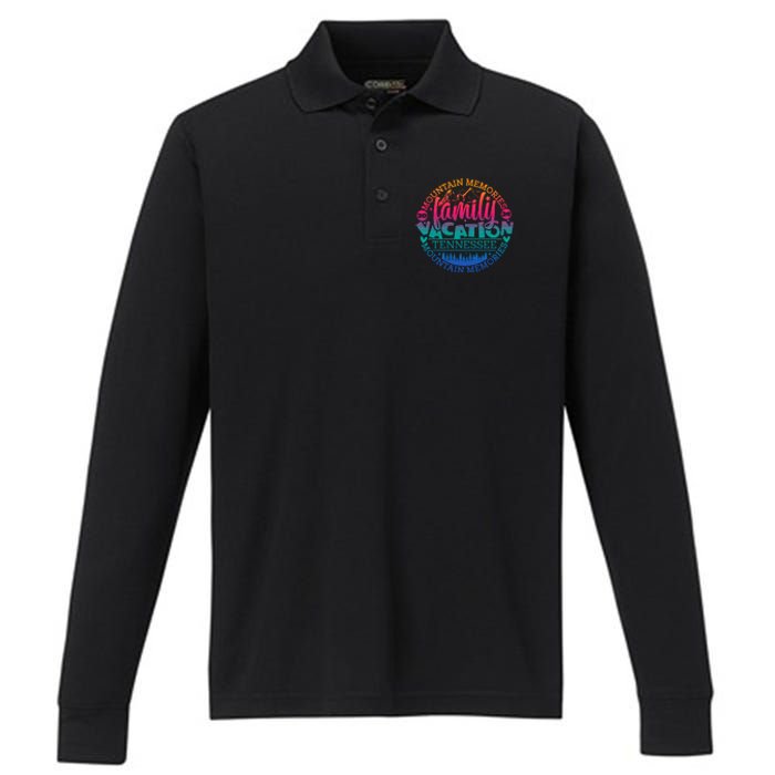 Tennessee Family Vacation Road Trip 2024 Mountain Gatlinburg Performance Long Sleeve Polo