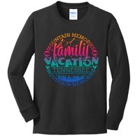 Tennessee Family Vacation Road Trip 2024 Mountain Gatlinburg Kids Long Sleeve Shirt