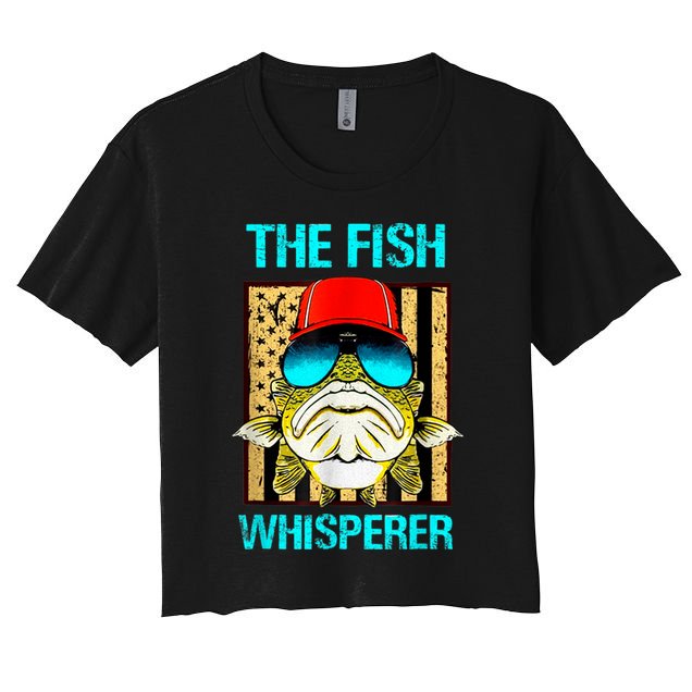 The F.I.S.H Whisperer Funny Fish Women's Crop Top Tee
