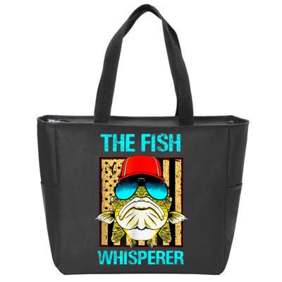 The F.I.S.H Whisperer Funny Fish Zip Tote Bag