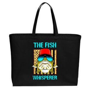 The F.I.S.H Whisperer Funny Fish Cotton Canvas Jumbo Tote