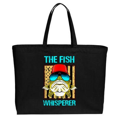 The F.I.S.H Whisperer Funny Fish Cotton Canvas Jumbo Tote