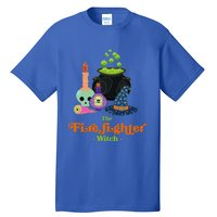 The Firefighter Witch Fire Halloween Fire Marshal Scary Gift Tall T-Shirt