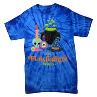 The Firefighter Witch Fire Halloween Fire Marshal Scary Gift Tie-Dye T-Shirt