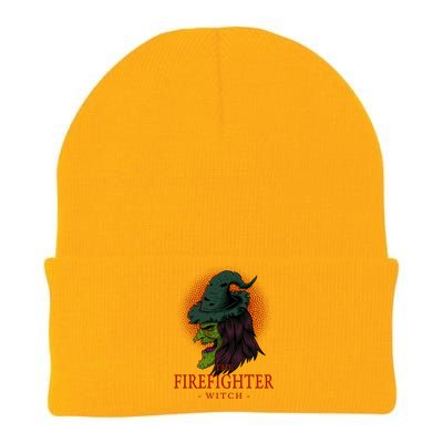 The Firefighter Witch Halloween Fire Scary Fire Marshal Funny Gift Knit Cap Winter Beanie