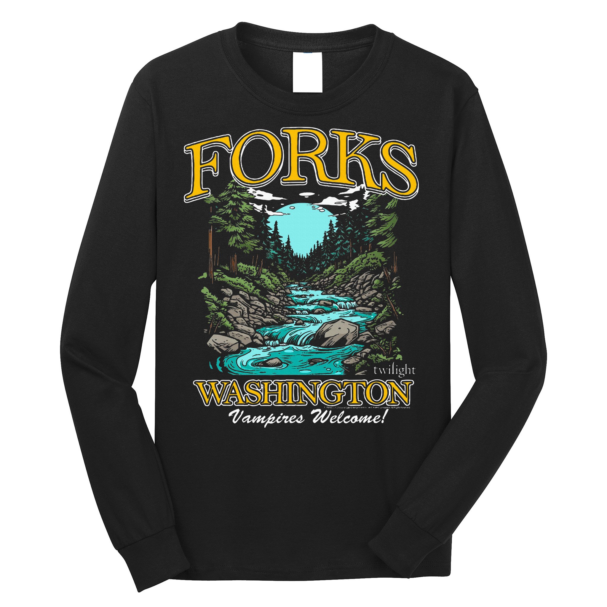Twilight Forks Washington Vampires Welcome Long Sleeve Shirt