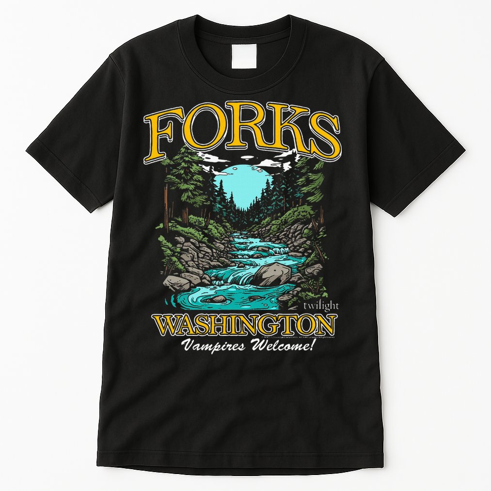 Twilight Forks Washington Vampires Welcome Tall T-Shirt