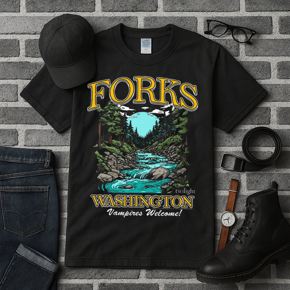 Twilight Forks Washington Vampires Welcome Tall T-Shirt