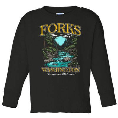 Twilight Forks Washington Vampires Welcome Toddler Long Sleeve Shirt