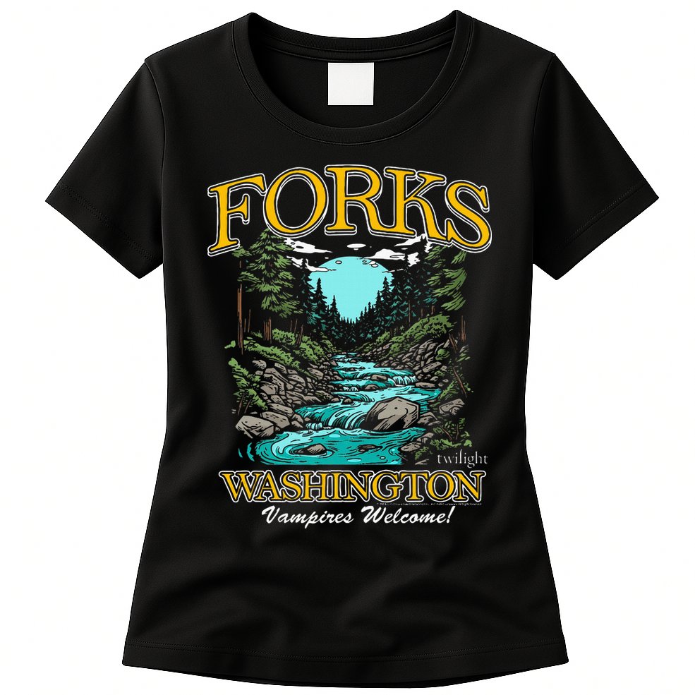 Twilight Forks Washington Vampires Welcome Womens T-Shirt