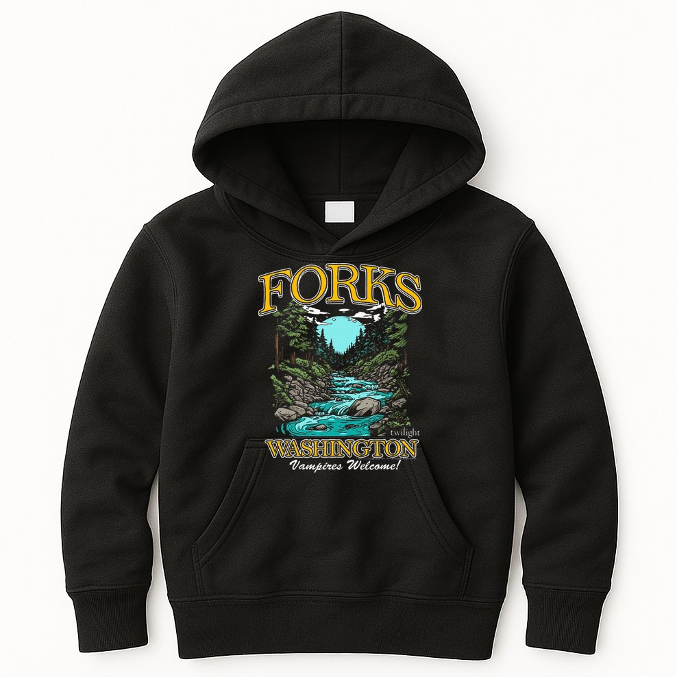 Twilight Forks Washington Vampires Welcome Kids Hoodie