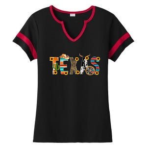 Texas For Women Cactus Texas For Girl Texas Yall Ladies Halftime Notch Neck Tee