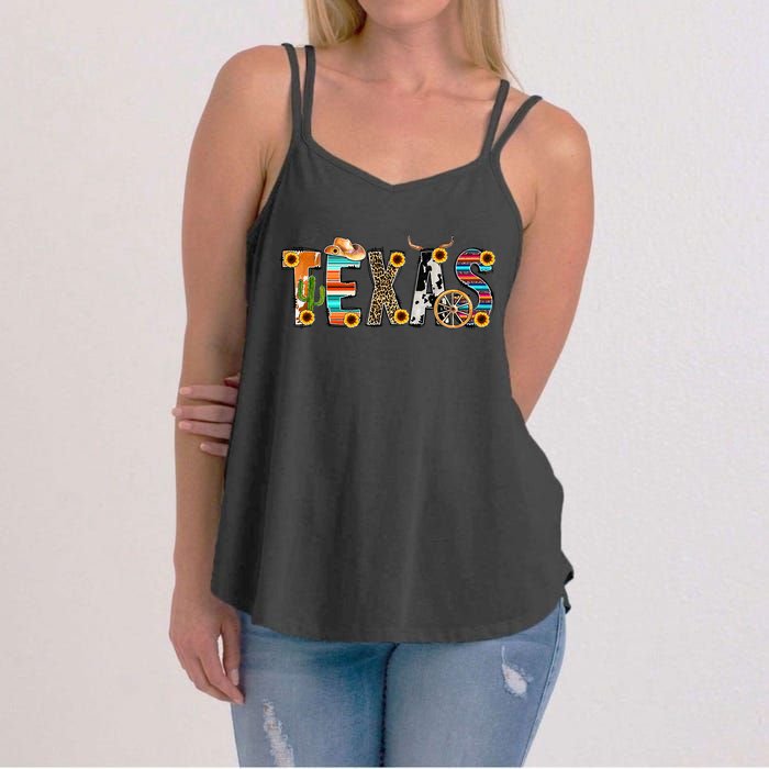 Texas For Women Cactus Texas For Girl Texas Yall Women's Strappy Tank