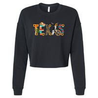 Texas For Women Cactus Texas For Girl Texas Yall Cropped Pullover Crew