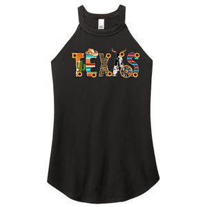 Texas For Women Cactus Texas For Girl Texas Yall Women's Perfect Tri Rocker Tank