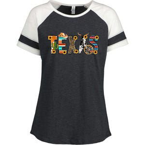 Texas For Women Cactus Texas For Girl Texas Yall Enza Ladies Jersey Colorblock Tee