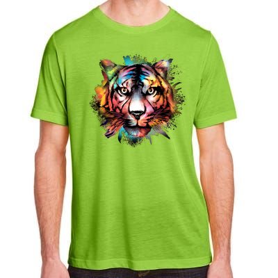 Tiger Face Watercolor Adult ChromaSoft Performance T-Shirt