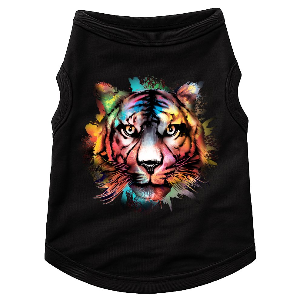 Tiger Face Watercolor Doggie Tank