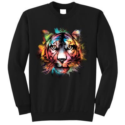 Tiger Face Watercolor Sweatshirt