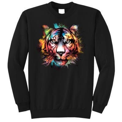 Tiger Face Watercolor Sweatshirt