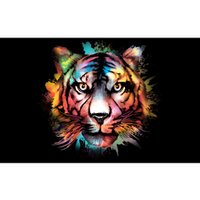 Tiger Face Watercolor Bumper Sticker