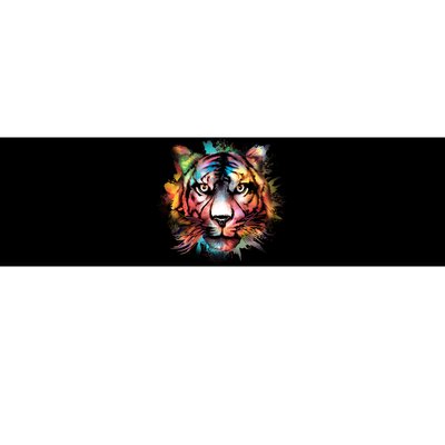 Tiger Face Watercolor Bumper Sticker