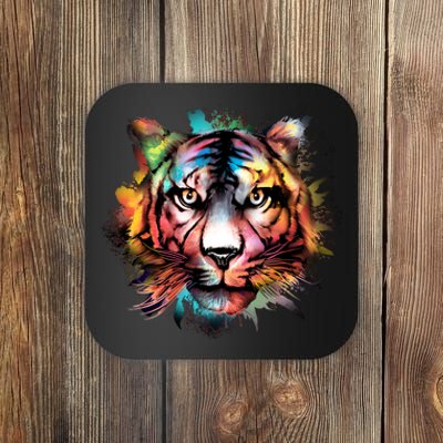 Tiger Face Watercolor Coaster