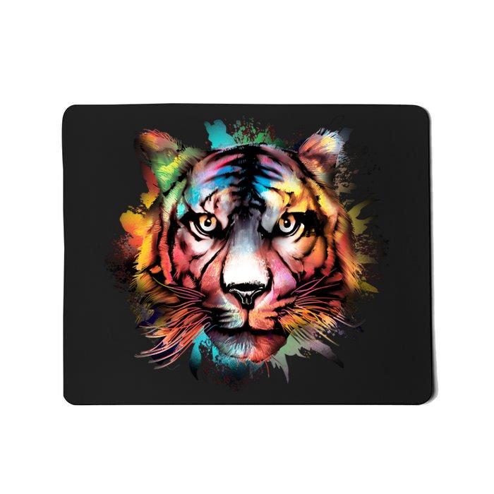 Tiger Face Watercolor Mousepad