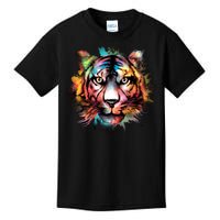 Tiger Face Watercolor Kids T-Shirt