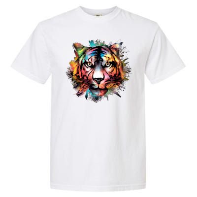 Tiger Face Watercolor Garment-Dyed Heavyweight T-Shirt