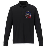 This Firecracker Was Born On The Fourth Of July Birthday Performance Long Sleeve Polo