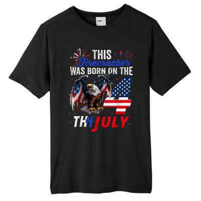 This Firecracker Was Born On The Fourth Of July Birthday Tall Fusion ChromaSoft Performance T-Shirt