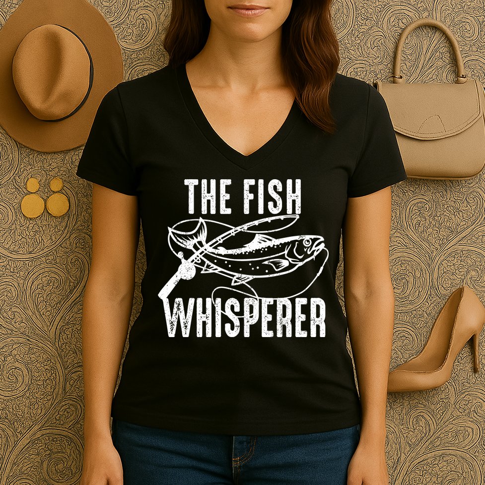 The Fish Whisperer Women's V-Neck T-Shirt