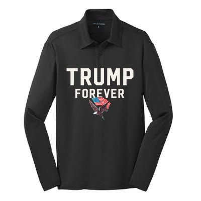 Trump Forever Wins Won Winner Inspiration Maga Trump Forever Silk Touch Performance Long Sleeve Polo