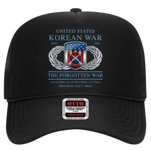 The Forgotten War Korean War High Crown Mesh Back Trucker Hat