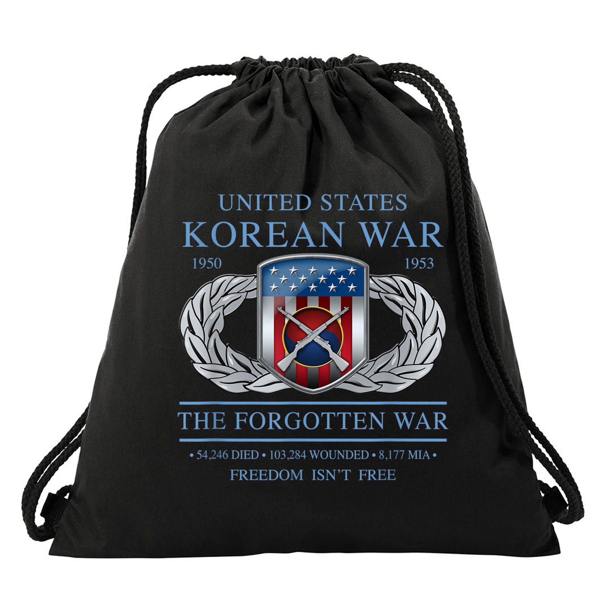 The Forgotten War Korean War Drawstring Bag