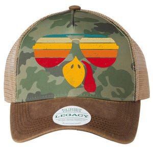 Turkey Face With Retro Sunglass Legacy Tie Dye Trucker Hat